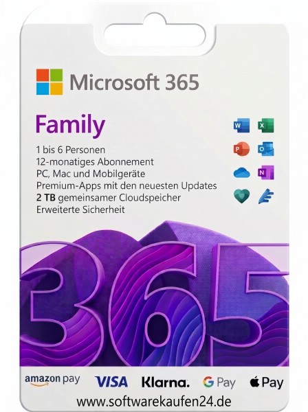 Microsoft Office 365 Family | per PC/Mac/Dispositivi mobili
